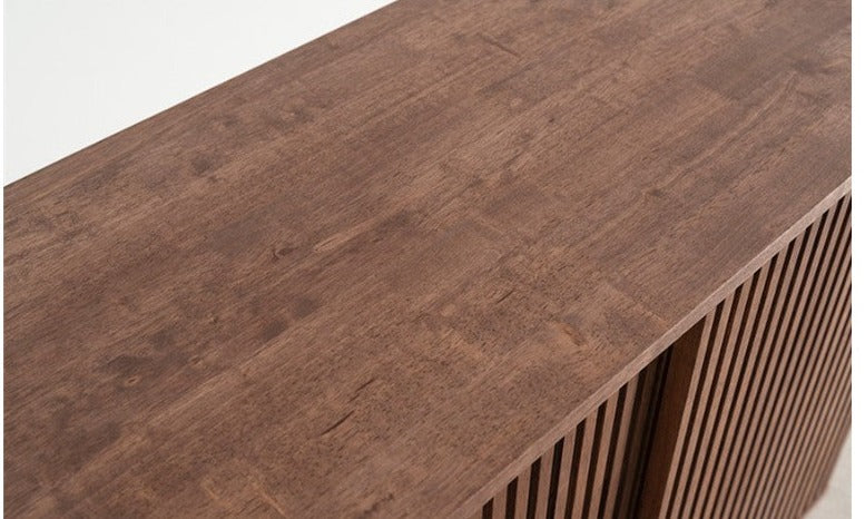 Meuble TV Catherine MARRIOTT en bois massif scandinave (couleur noyer, naturel)