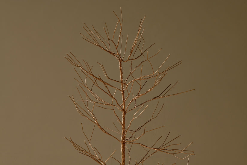 Arbre à base en fil de fer Charida - Laiton - Très grand