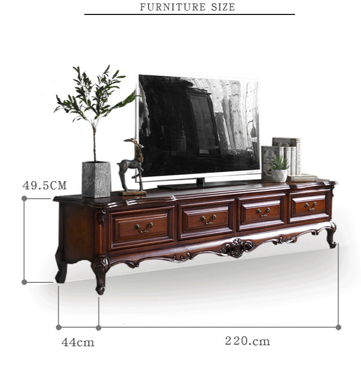 Claire New York Sheraton Meuble console TV / Table basse / Vitrine en verre Américain Moderne 