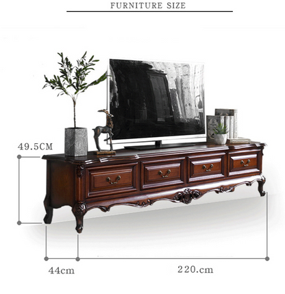 Claire New York Sheraton Meuble console TV / Table basse / Vitrine en verre Américain Moderne 