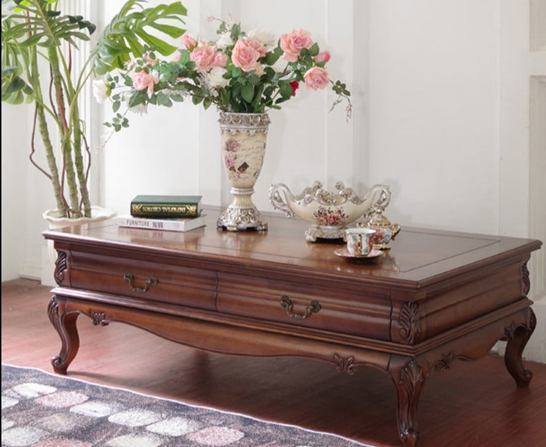 Claire New York Sheraton Meuble console TV / Table basse / Vitrine en verre Américain Moderne 