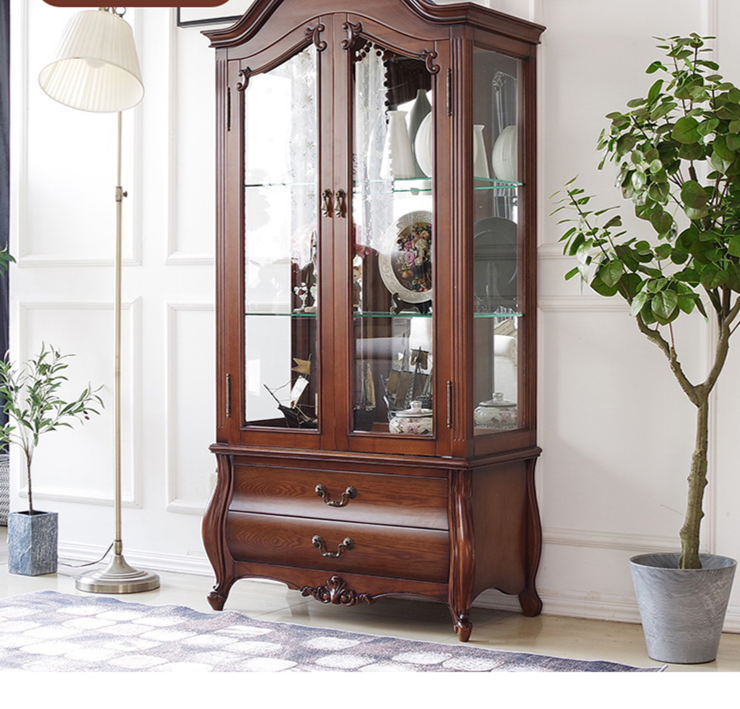 Claire New York Sheraton Meuble console TV / Table basse / Vitrine en verre Américain Moderne 