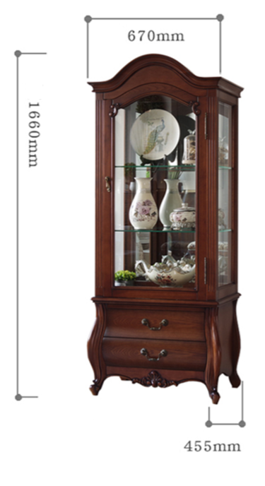 Claire New York Sheraton Meuble console TV / Table basse / Vitrine en verre Américain Moderne 