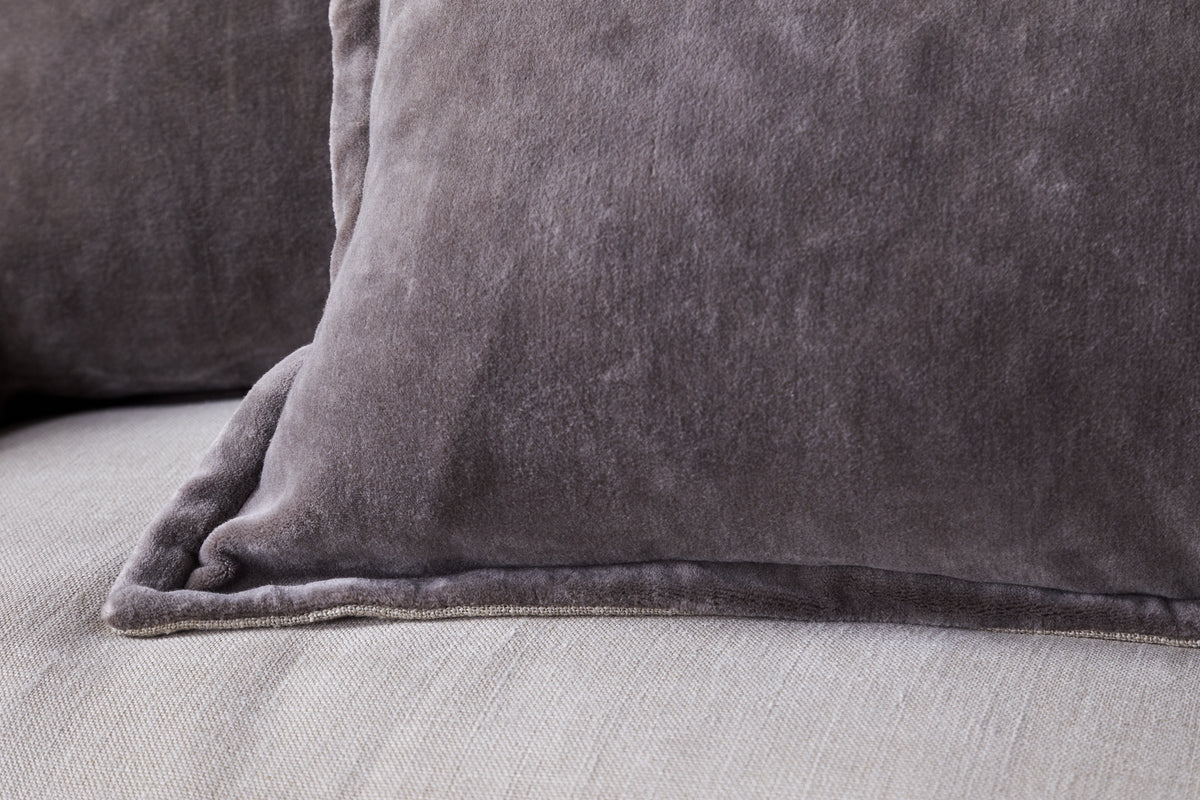 Housse de coussin en velours Dhara - Anthracite