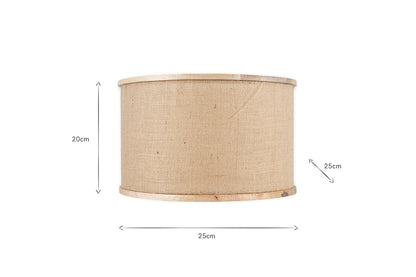 Abat-jour en bois de manguier et jute Darat - Naturel