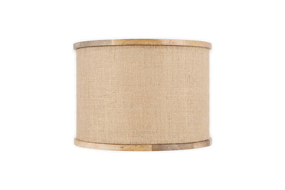 Abat-jour en bois de manguier et jute Darat - Naturel