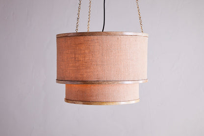 Lampe à Suspension Darat en Bois de Manguier et Jute - Naturel