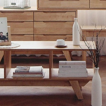 Meuble TV / présentoir Diana NEW YORK HILTON en bois dur nordique (noyer / couleur naturelle) 