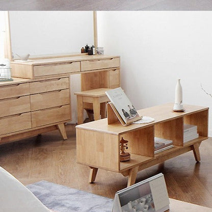 Meuble TV / présentoir Diana NEW YORK HILTON en bois dur nordique (noyer / couleur naturelle) 