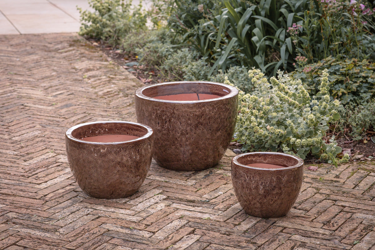 Jardinière en terre cuite Dunai - Marron