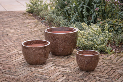 Jardinière en terre cuite Dunai - Marron