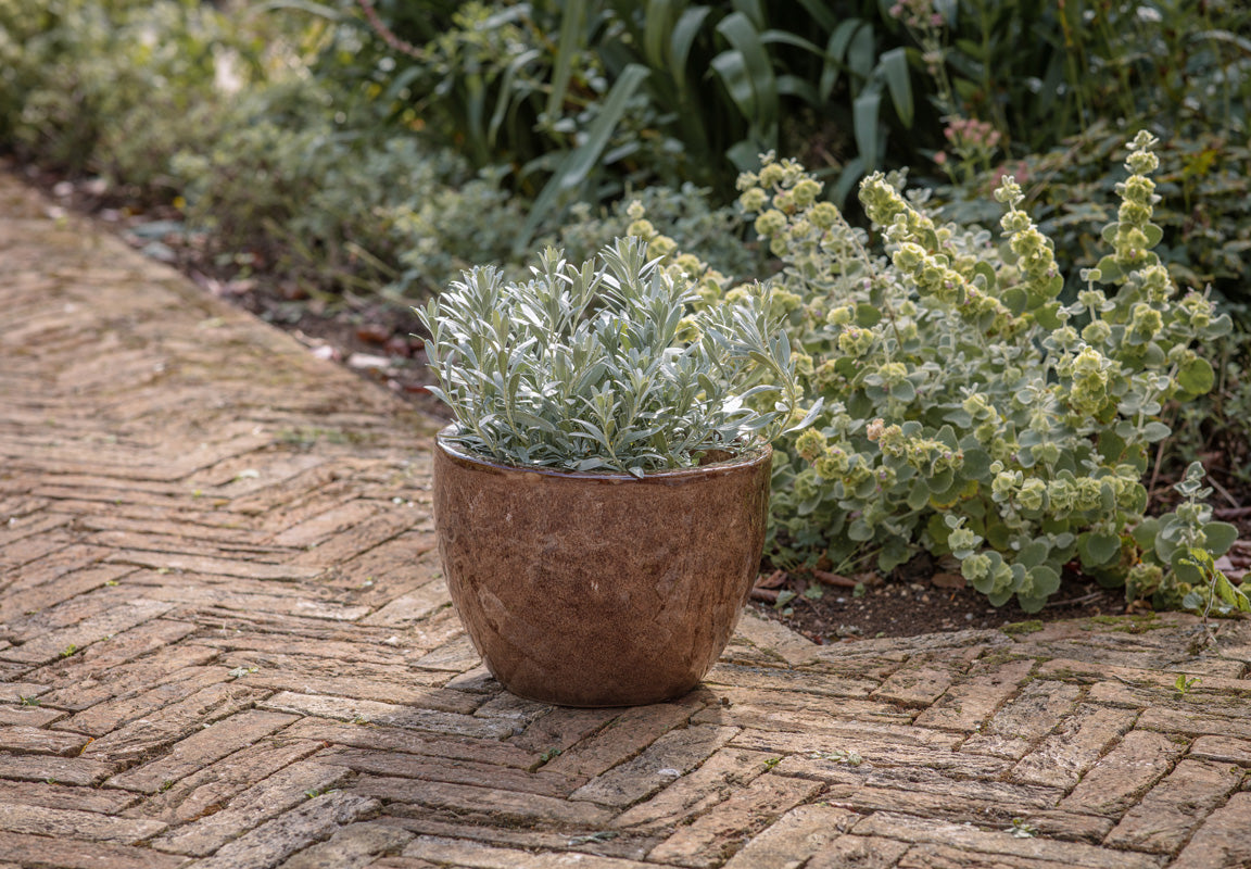Jardinière en terre cuite Dunai - Marron