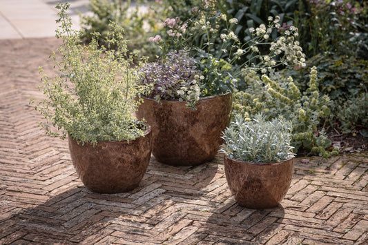 Jardinière en terre cuite Dunai - Marron