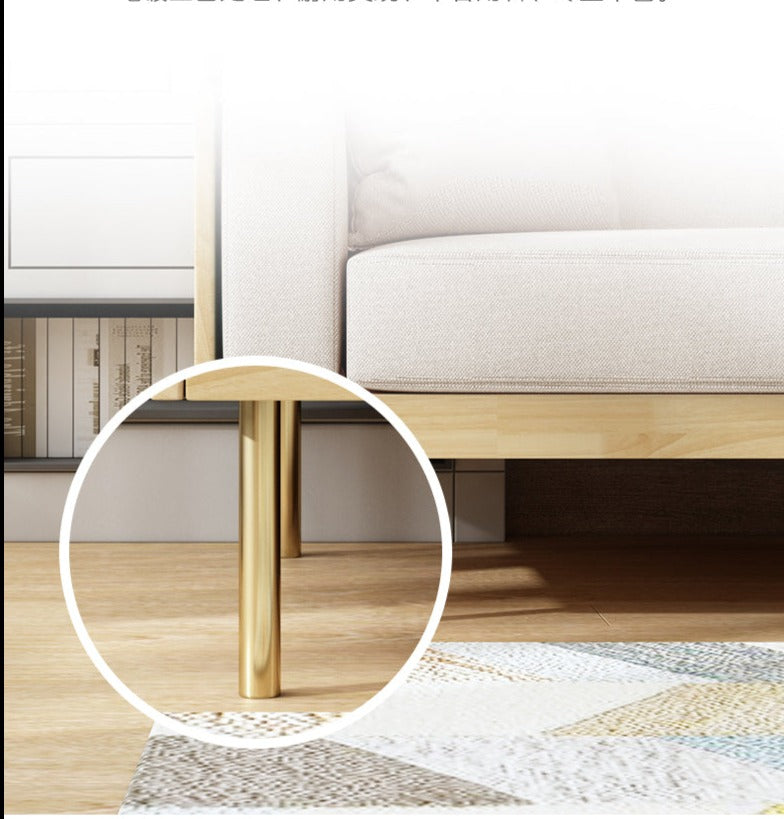 Canapé nordique simple en bois massif ELEANOR (1 à 3 places, 6 couleurs au choix)