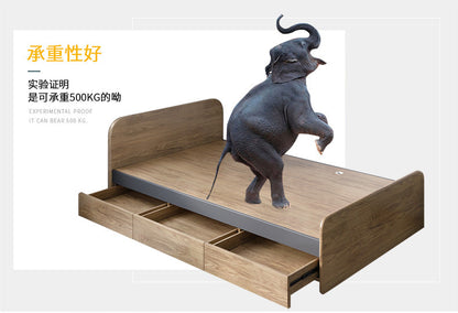 Lit simple / queen en bois massif ELIAS 1 / 1,2 / 1,5 m 