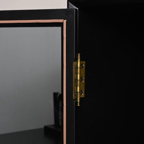 ELLE SWEDEN Bibliothèque en verre et bois massif (4 couleurs, 2 tailles) 