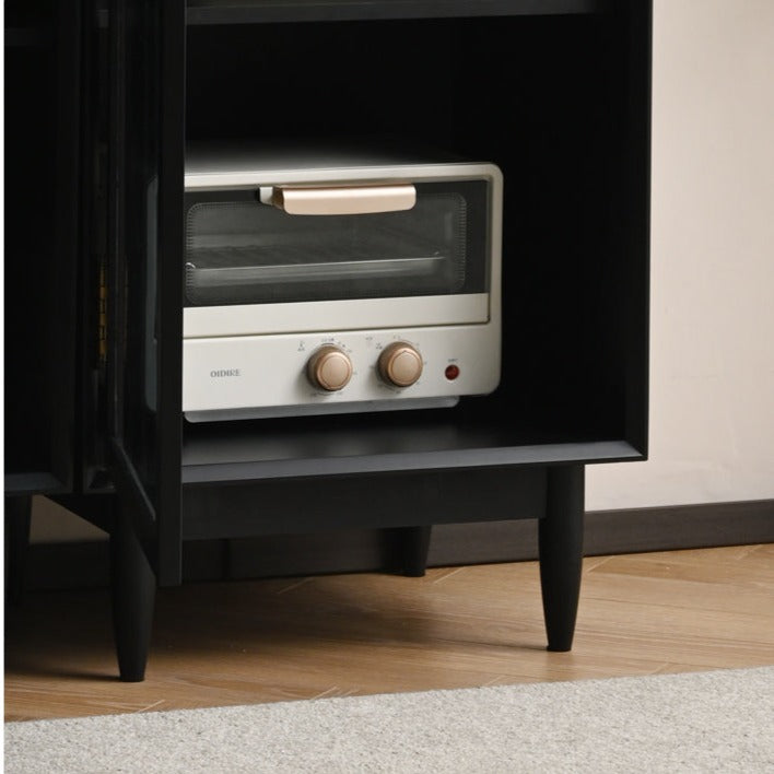 ELLE SWEDEN Bibliothèque en verre et bois massif (4 couleurs, 2 tailles) 