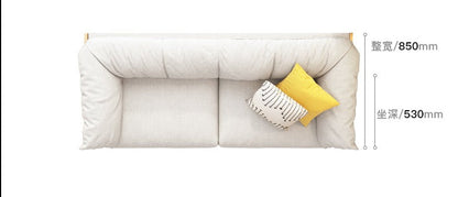 Canapé scandinave ELLIE de style nordique japonais, structure entièrement en bois, de 90 à 260 cm (1, 2 ou 3 places, choix de 6 tailles, 5 couleurs)