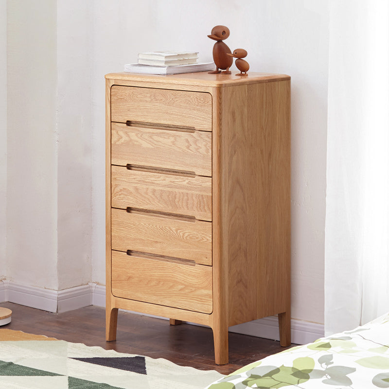 Commode en bois massif EMERSYN HYATT en chêne rouge d'Amérique du Nord (2 couleurs, 6 tailles) 