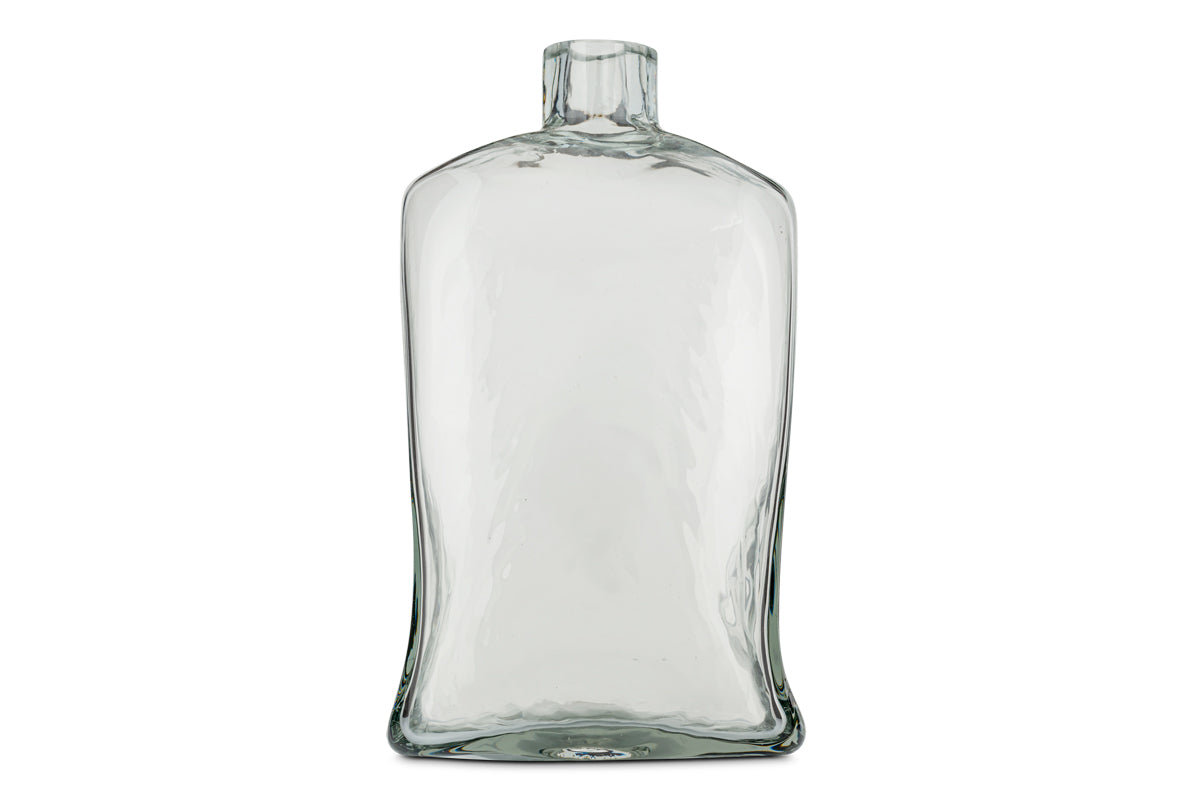 Vase bouteille en verre recyclé Ellam - Transparent
