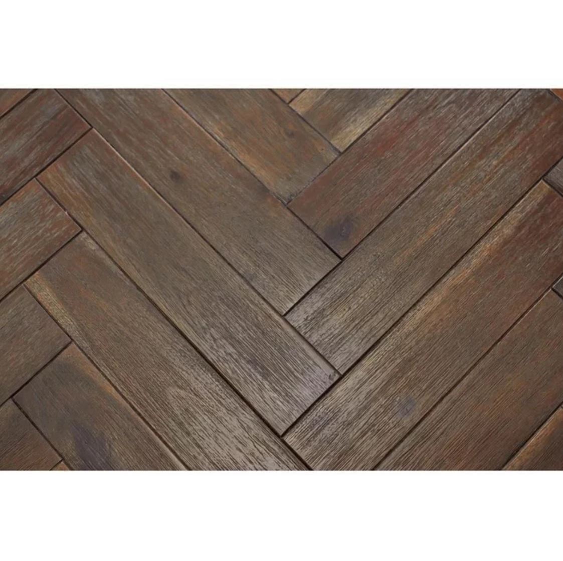 Table à manger EMILIA en acacia à chevrons