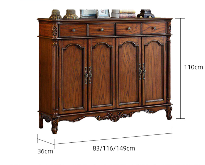 Buffet Emma, ​​meuble de rangement en tissu, vin, chaussures, style américain, 83 à 149 cm (3 tailles, 2 couleurs au choix)