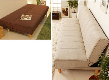 Canapé scandinave japonais EVANGELINE RITZ en bois massif nordique (6 couleurs)