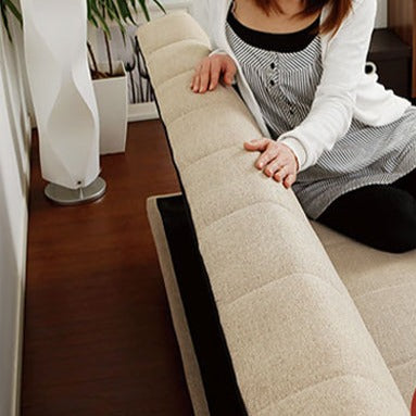 Canapé scandinave japonais EVANGELINE RITZ en bois massif nordique (6 couleurs)