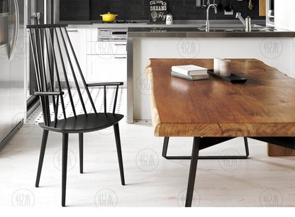 Table à manger en bois massif FINN Table de conférence en bois dur de design nordique scandinave