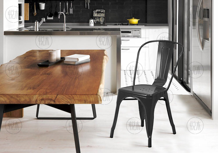 Table à manger en bois massif FINN Table de conférence en bois dur de design nordique scandinave