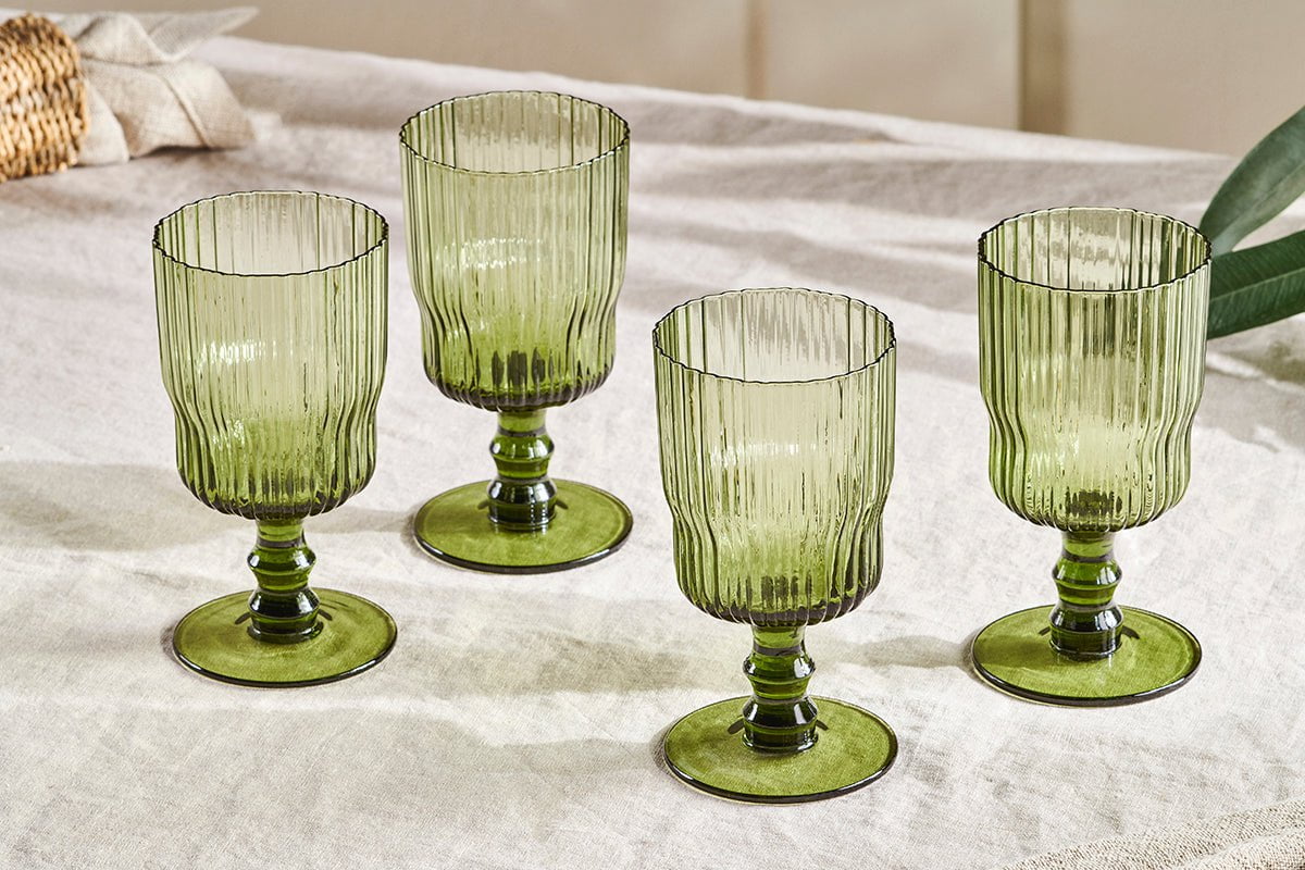 Verre à vin Fali - Olive - (Lot de 4)
