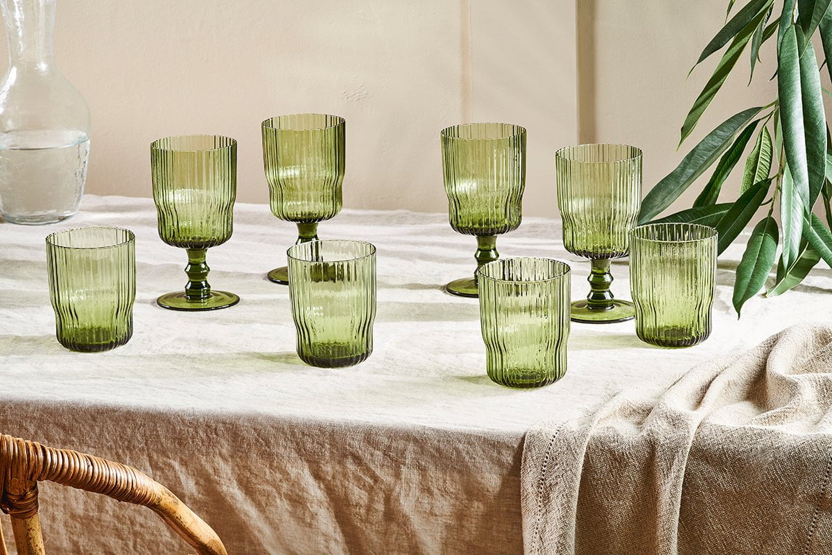 Verre à vin Fali - Olive - (Lot de 4)