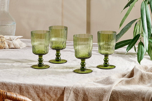 Verre à vin Fali - Olive - (Lot de 4)