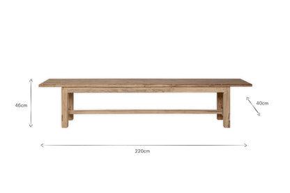Banc Fioni en bois recyclé - Naturel