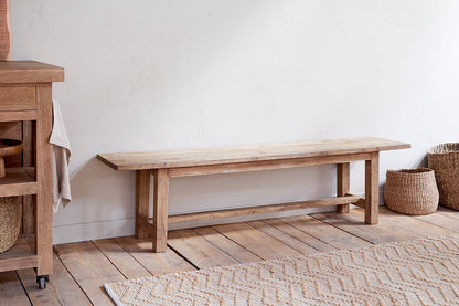 Banc Fioni en bois recyclé - Naturel