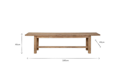 Banc Fioni en bois recyclé - Naturel