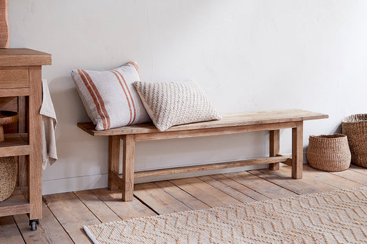 Banc Fioni en bois recyclé - Naturel