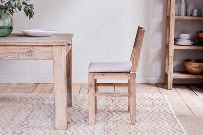 Chaise de salle à manger Fioni en bois recyclé - Naturel