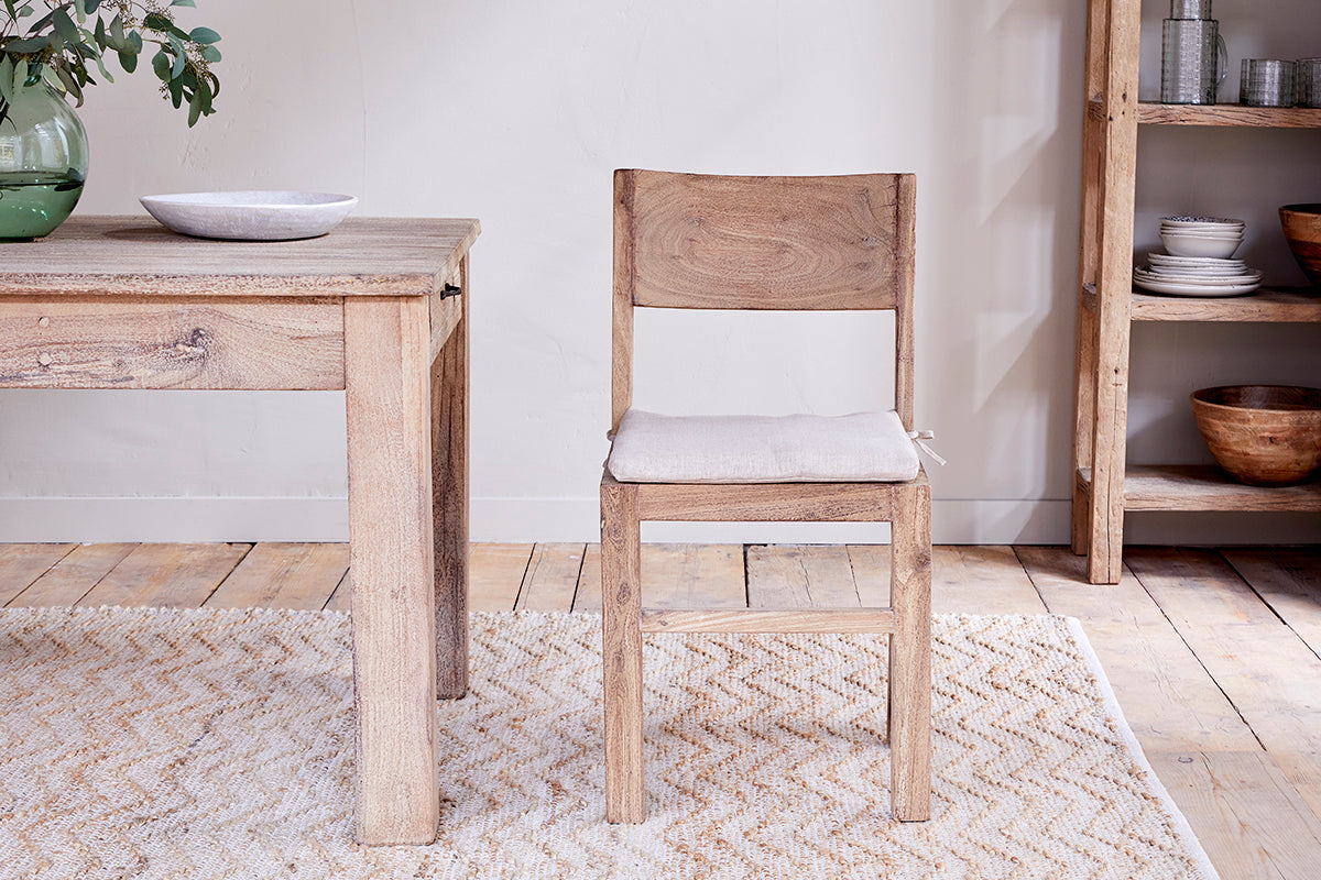 Chaise de salle à manger Fioni en bois recyclé - Naturel