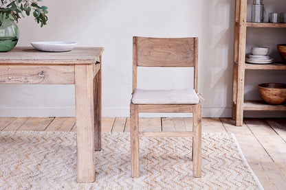 Chaise de salle à manger Fioni en bois recyclé - Naturel