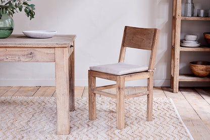 Chaise de salle à manger Fioni en bois recyclé - Naturel