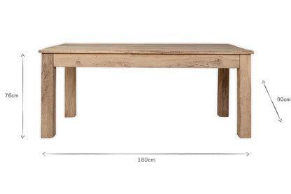 Table à manger Fioni en bois recyclé - Naturel