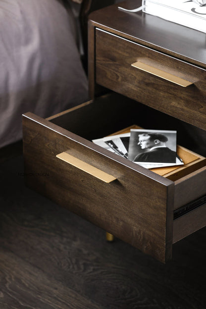 Table de chevet nordique en bois massif GABRILLE Chicago HILTON