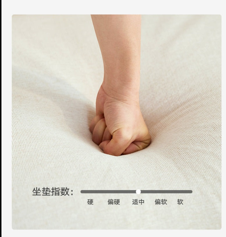 Canapé GRACE en bois massif au design nordique japonais (6 tailles au choix, 8 couleurs de tissu au choix)