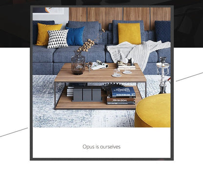 Geneviève RADISSON Table basse nordique rétro en bois massif (2 tailles, 4 couleurs)