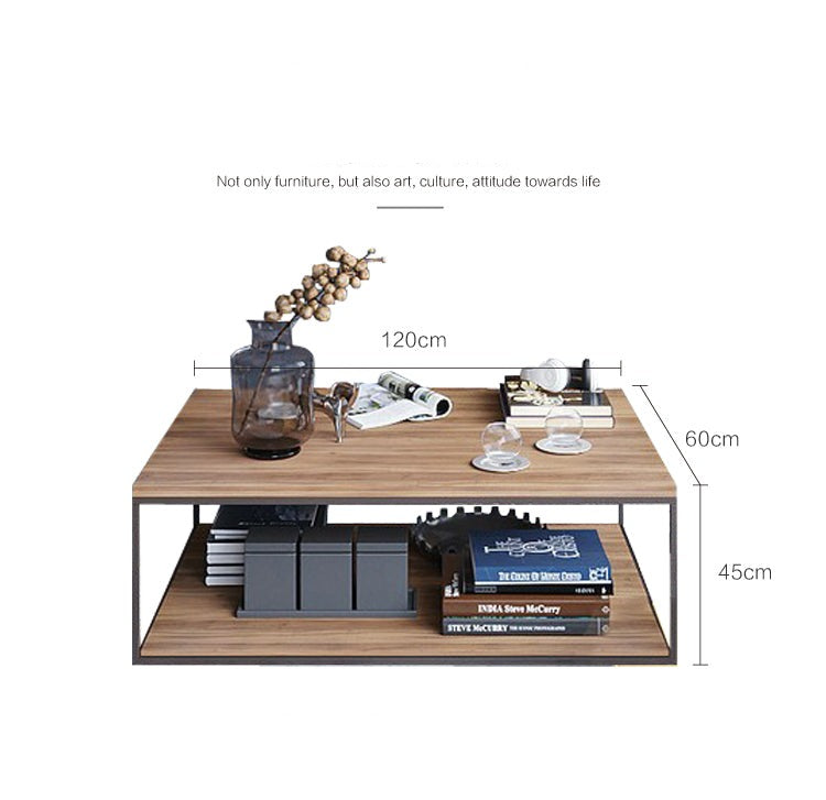 Geneviève RADISSON Table basse nordique rétro en bois massif (2 tailles, 4 couleurs)