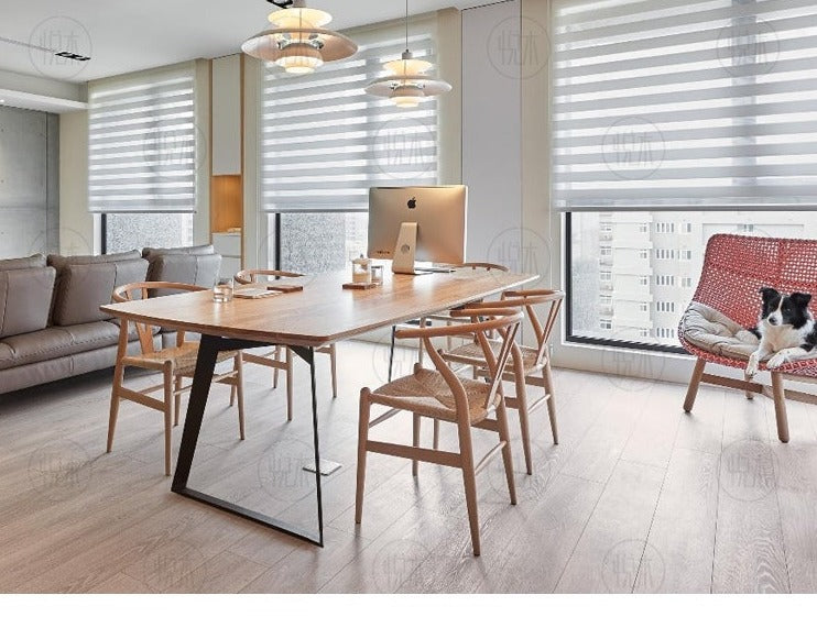 Table à manger scandinave GRAHAM en bois massif Live Edge Nordic