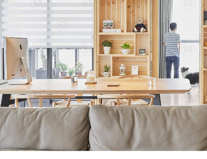 Table à manger scandinave GRAHAM en bois massif Live Edge Nordic