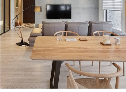 Table à manger scandinave GRAHAM en bois massif Live Edge Nordic