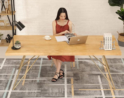 Table à manger IAN Live Edge Slab Design minimaliste moderne nordique